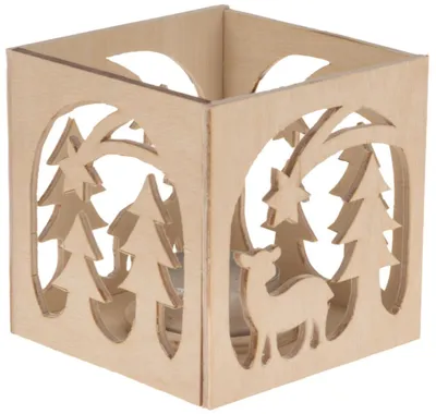Produktbild von Weihnachtlich Windlicht Laubsägevorlage