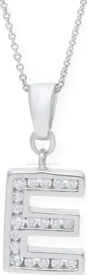 Produktbild von JuwelmaLux Anhänger 925/000 Sterling Silber Buchstabe "E" mit Zirkonia JL10-02-0685
