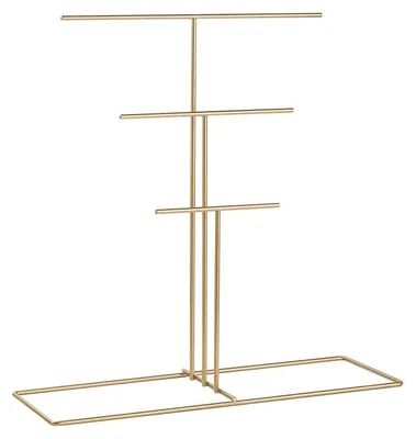 Image de Porte-bijoux Organisateur en métal doré largeur 40 cm hauteur 41 cm