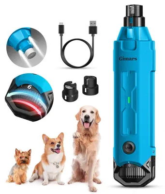 Produktbild von Gimars Krallenschleifer für Hunde 6-Gang Mit 2 LED-Licht, Superleise, 12000RPM V