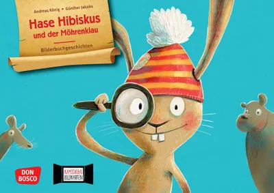 Produktbild von Hase Hibiskus und der Möhrenklau. Kamishibai Bildkartenset