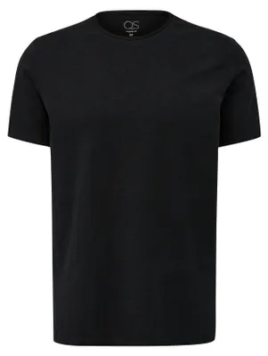 Produktbild von s.Oliver T-Shirt Rundhalsausschnitt Regular Fit Baumwolle Flammgarnstruktur Rollkante gebürstet