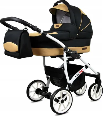 Produktbild von BabyLux® Largo | 3in1 Kinderwagen Set | Black Coffe | Kombikinderwagen | Kinderwagenset | Buggy