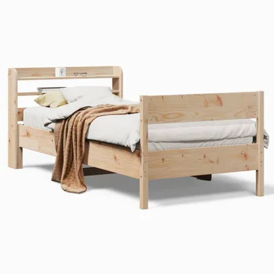 Produktbild von vidaXL Massivholzbett ohne Matratze 75x190 cm Kiefernholz