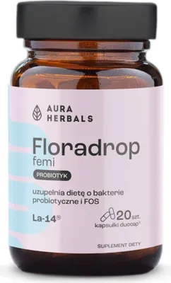 Produktbild von Aura Herbals Floradrop Femi, Probiotyk (20 Kapseln) 5902479614915