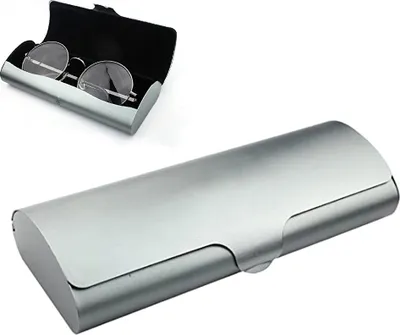 Produktbild von 1 Stück Brillenetui, Hartschalen-Brillenetui aus Aluminium, leichtes Brillenetui für Kurzsichtige, Brillenetui