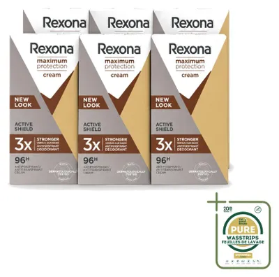 Immagine prodotto di 6 confezioni di Rexona Maximum Protection Active Shield, deodorante antitraspirante in stick, 45 ml - confezione risparmio - 6 pezzi