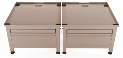 Produktbild von Wasophoogte Waschmaschinen Untergestell mit schublade und ablage - Doppelt - Waschmaschinen unterschrank - 65x121x42 cm - Inklusive Wandhalterungen