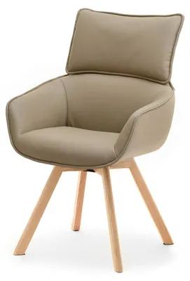 Produktbild von Ledersessel ARISAY – braun/eiche