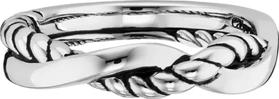 Produktbild von cai Ring 925/- Sterling Silber rhodiniert Seilstruktur