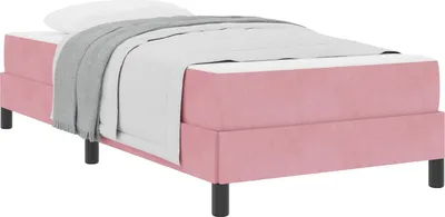 Produktbild von Boxspringbett mit Matratze Rosa 100 x 200 cm Stoff