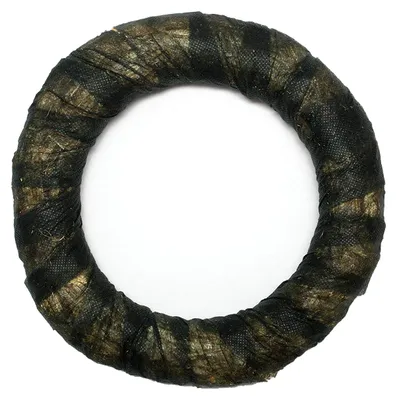 Produktbild von 1x DekoPrinz Vlies Strohkranz Ø 20cm / 3cm Strohrömer Rohling Adventskranz Türkranz Kranz Strohring
