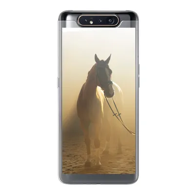 Produktbild von MuchoWow® Handyhülle Schutzhülle Hülle für Samsung Galaxy A80 Pferd - Licht - Sand Silikon Softcase Handy Hülle - Schutzdeckel