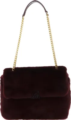 Produktbild von Ted Baker Schultertasche Handtasche Anilie Detail Faux Fur Shoulder Bag Wine weinrot