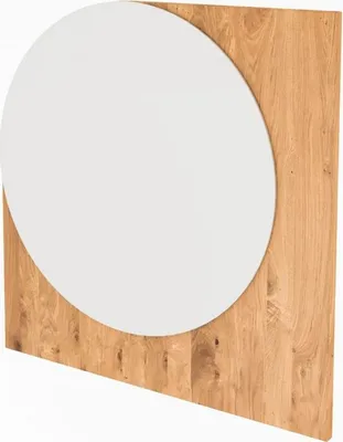 Produktbild von Spiegel Zola rund mit Rahmen aus Wildeiche massiv 65x65 cm
