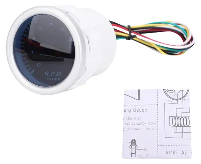 Produktbild von Drehzahlmesser für Auto, 8000 U/min, Messgerät, 55 mm Durchmesser, 1 bis 8 Zylinder, gasbetriebener Motor