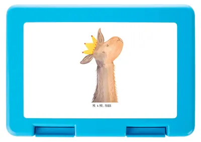 Produktbild von Mr. & Mrs. Panda Bentobox Lamakopf König - Weiß - Geschenk, Lunchbox, Bento Box, Chef, Snackbox, Lama, Lamas, Mama, Brotzeitbox, Vorgesetzter, Freundin, Vesperbox