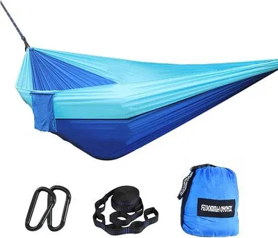 Obrázek produktu pro Houpací síť Famanu pro 2 osoby – lehký nylon s moskytiérou – 260 cm x 140 cm