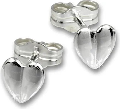 Produktbild von SilberDream Ohrstecker für Damen 925 Silber Herzchen Ohrringe 5mm SDO536
