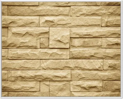 Produktbild von Wallario Wandbild Steinwand gelb, Größe: 40,30 x 50,30 cm, Poster mit weißem Aluminiumrahmen