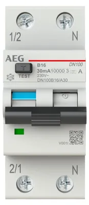 Obrázek produktu pro AEG DN100B16/A30, Zařízení pro zbytkový proud, IP20, IP40, 230 V