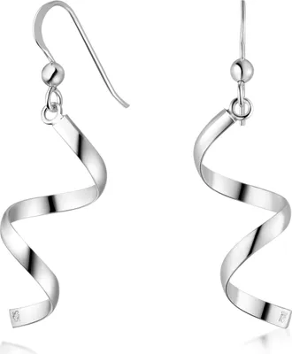 Produktbild von MATERIA by Matthias Wagner 925 Silber Ohrhänger Spirale - Damen Ohrringe 15x50mm filigran #SO-117