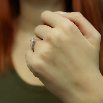 Produktbild von 0,26 Carat Diamant Solitär Ring Meisterwerk 14 Karat Weißgold