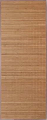 Image de Tapis rectangulaire en bambou brun 150 x 200 cm