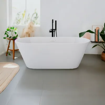 Produktbild von Badewanne LAUSANNE II weiss 170x80 cm Badausstattung Sanitär doppelwandige Bade Wanne freistehend höhenverstellbare Füße mit Ablauf von Jet-LIne