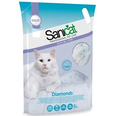 Produktbild von Sanicat Diamanten Katzenstreu aus Kieselgelperlen, 5 Liter