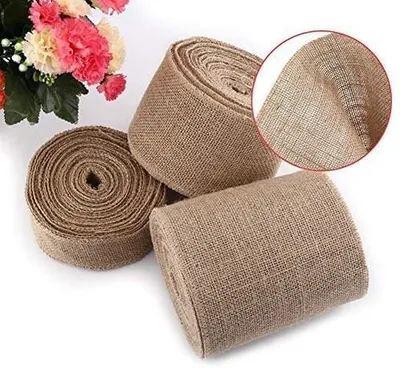 Produktbild von Jute Band 10M - Jute Auf Rolle - Vintage Tischläufer - DIY Bastelarbeiten - HochzeitsNachbildungation - Rustikaler Stoff