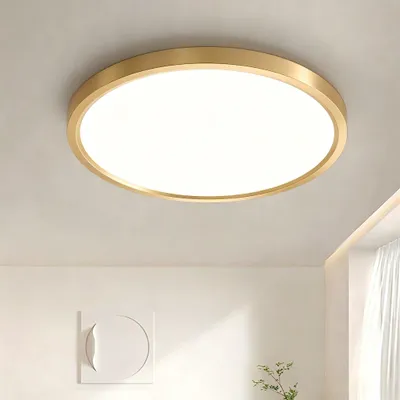 Produktbild von 54W LED Deckenleuchte Flach Ultra Dünn 2.5cm Deckenlampe Ø50cm Rund tralweiß 4000K gold Badlampe Decke Küchenlampen für Schlafzimmer flur
