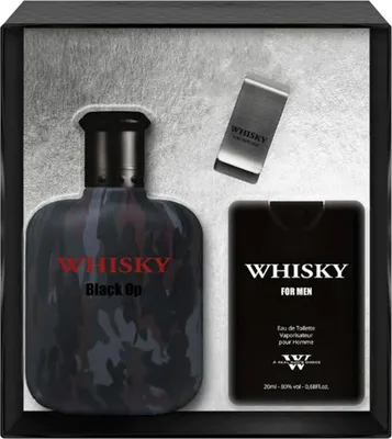 Produktbild von Evaflor Whisky Black Op Eau De Toilette Spray Set - 100ml And 20ml