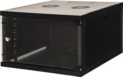Zdjęcie produktu dla Link Accessori LK1907U66N, Szafa wisząca, 6U, 45 kg, Zamek, Czarny