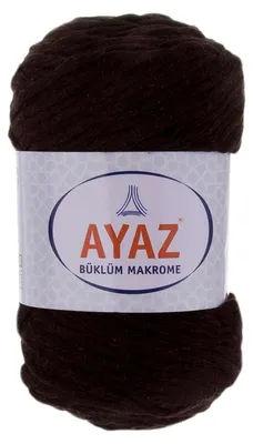 250g Strickgarn Büklüm Makrome Baumwollgarn ebenholz