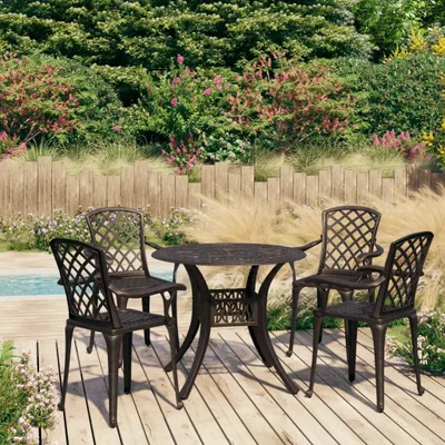 Obrázek produktu pro The Living Store 5 tlg. Bistro-Set Aluminiumguss Bronzen