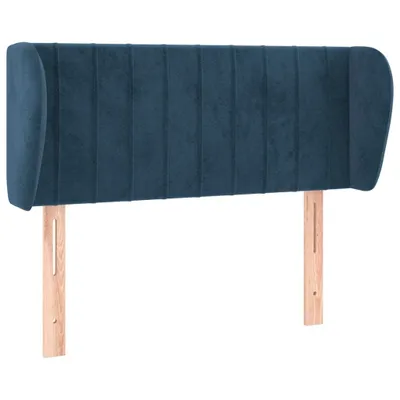 Produktbild von Kopfteil mit Ohren Dunkelblau 103x23x78/88 cm Samt