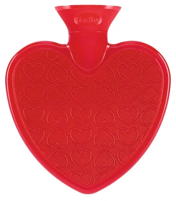 Produktbild von Fashy Wärmflasche in Herzform, 0,7 l, 6411 40, Rot Transparent