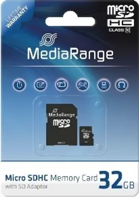Produktbild von MediaRange SD MicroSD karta 32GB SD CL.10 vrátane adaptéra
