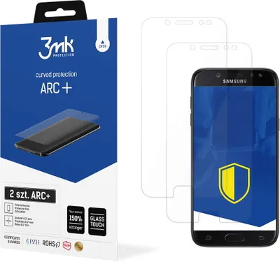 Produktbild von 3mk Display Schutzfolie ARC+ für Samsung Galaxy J7 2017  0,17mm Self-Heal (2 Stück)