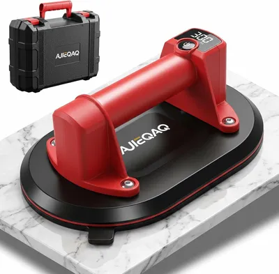 Produktbild von Akku Saugheber 300 kg, 10 Zoll Elektrischer Vakuumheber mit Digitalanzeige & Auto-Nachsaugen, für Fliesen, Glas & Stein