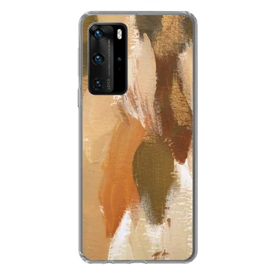 Produktbild von MuchoWow® Handyhülle Schutzhülle Hülle für Huawei P40 Pro Farbe - Orange - Grün Silikon Softcase Handy Hülle - Schutz