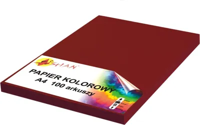 Zdjęcie produktu dla Papier kolorowy A4 120g czerwony ciemny2 100 arkuszy