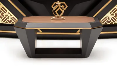 Image de Table basse élégante Table basse noire Table d'appoint moderne Table de salon en bois