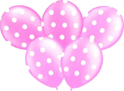 Produktbild von Gepunktete Luftballons 14" Pink, 5 Stk.