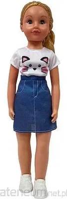 Produktbild von Laufpuppe Julka 70 cm mit Gehfunktion, kämmbarem Haar, geflochtenem Zopf und Rock-Set