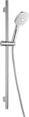Produktbild von kielle Vega - Set - Duschkopf, Duschstange, Duschschlauch, chrom/weiß 20418SE0