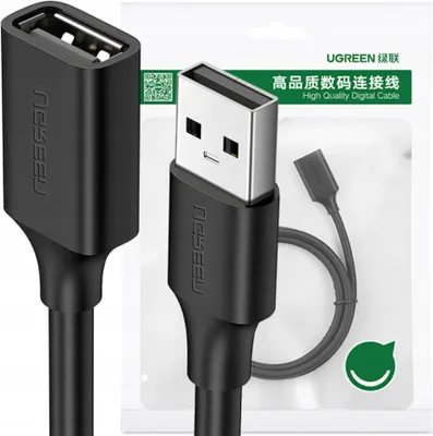 Obrázok produktu pre Predlžovací adaptér Ugreen Usb 2.0 0.5M Black