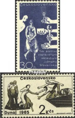 Produktbild von Briefmarken Tschechoslowakei 1965 Mi 1566-1567 (kompl.Ausg.) postfrisch Hochwasser
