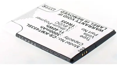 Produktbild von Akku für Kazam TR455 Li-Pol 3,8 Volt 3000 mAh schwarz.